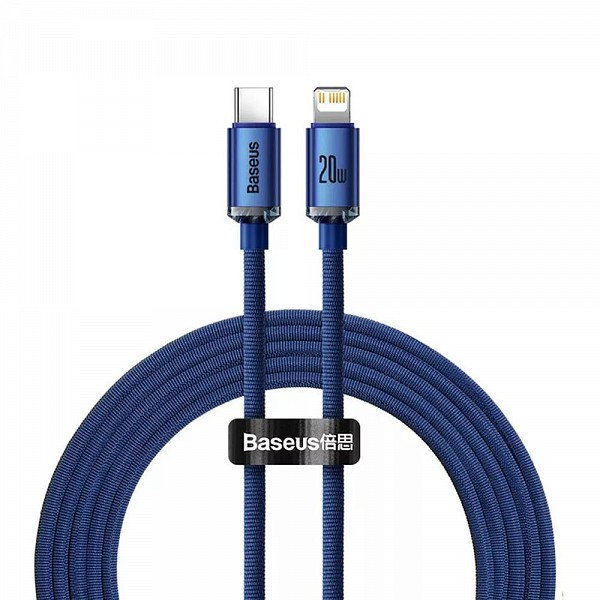 Baseus Crystal Shine Braided USB-C to Lightning Cable 20W Μπλε 2m (CAJY000303) (BASCAJY000303)