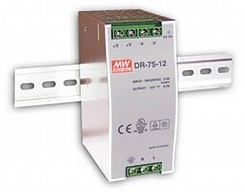 ΤΡΟΦΟΔΟΤΙΚΟ ΡΑΓΑΣ 76.8W/48VDC/1.6A DR-75-48 MEAN WELL