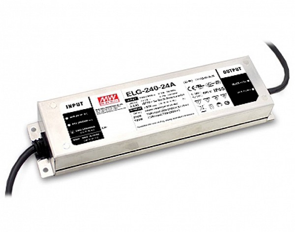 ΤΡΟΦΟΔΟΤΙΚΟ LED 240W/24VDC/10A PFC IP67 DALI ELG-240-24DA-3Υ MEAN WELL