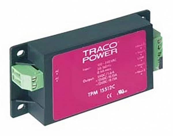 ΤΡΟΦΟΔΟΤΙΚΟ 15W/5VDC/±12VDC ΜΕ ΚΛΕΜΑ ΔΙΠΛΗΣ ΕΞΟΔΟΥ TMP 15512C TRACO POWER