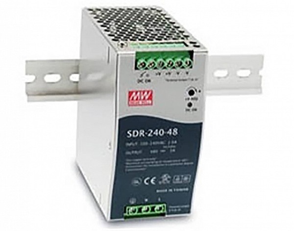 ΤΡΟΦΟΔΟΤΙΚΟ ΡΑΓΑΣ 240W/48VDC/5A PFC SLIM SDR-240-48 MEAN WELL
