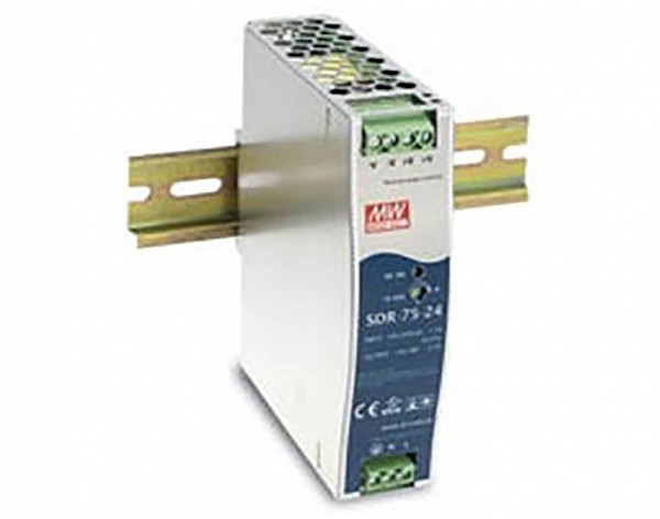 ΤΡΟΦΟΔΟΤΙΚΟ ΡΑΓΑΣ 76.8W/24VDC/3.2A SLIM SDR-75-24 MEAN WELL