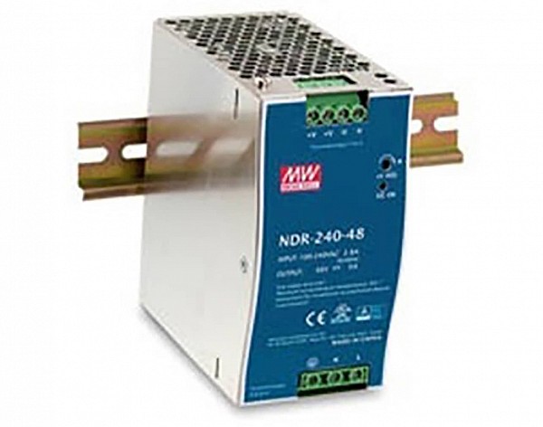 ΤΡΟΦΟΔΟΤΙΚΟ ΡΑΓΑΣ 240W/24VDC/10A PFC SLIM NDR-240-24 MEAN WELL