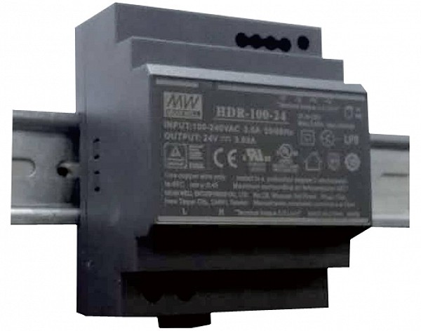 ΤΡΟΦΟΔΟΤΙΚΟ ΡΑΓΑΣ 100.8W/24VDC/4.2A ULTRA SLIM HDR-100-24N MEAN WELL