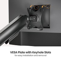 BRATECK βάση γραφείου για 2x οθόνες 17-32, έως 9kg LDT97-C024PE