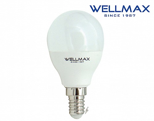 ΛΑΜΠΑ LED G45 E14 8W 720LM 230° 3000K WARM WHITE WELLMAX