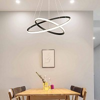 POWERTECH LED φωτιστικό οροφής PT-1525, 25W, 4000K, Φ40x120cm, μαύρο PT-1525