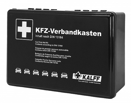 KALFF kit πρώτων βοηθειών για οχήματα DIN 13164-2022, μαύρο FK1734-99