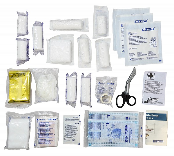 KALFF kit πρώτων βοηθειών για οχήματα DIN 13164-2022, μαύρο FK1734-99