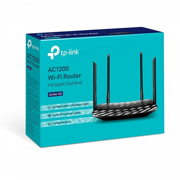 Tp-Link AC1200 Wireless MU-MIMO Gigabit Router - Archer C6 v4