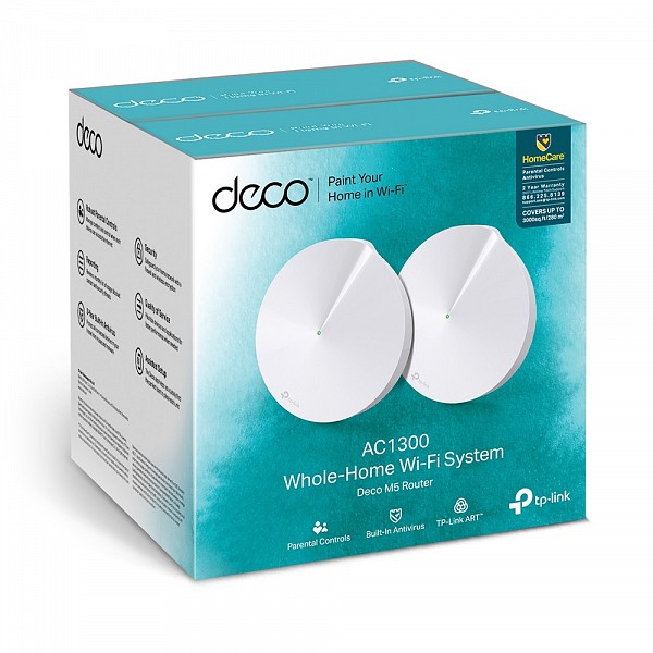 Tp-Link AC1300 Whole Home Mesh Wi-Fi System Deco M5(2-pack) V1