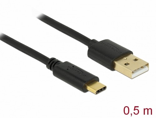 Delock USB 2.0 cable Type-A to Type-C 0.5 m 83326