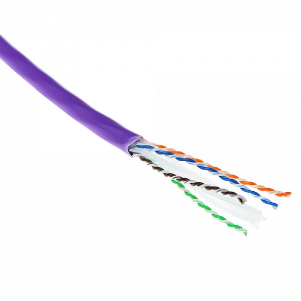 Intronics UTP 305m Cat6a Μωβ SOLID XS6113