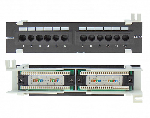 Safewell PATCH PANEL CAT5e UTP 12P 10" 4.7cm ΕΠΙΤΟΙΧΟ