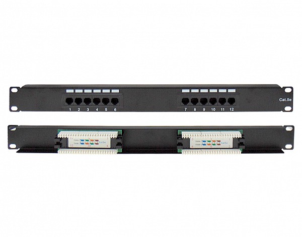 PATCH PANEL CAT5e UTP 12P 19 1U SUT 04.024.0076
