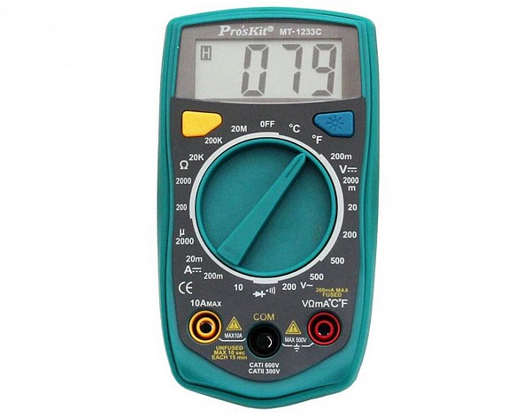 ΠΟΛΥΜΕΤΡΟ ΨΗΦΙΑΚΟ BASIC MINI + ΘΕΡΜΟΚΡΑΣΙΑ MT-1233C S/PROSKIT