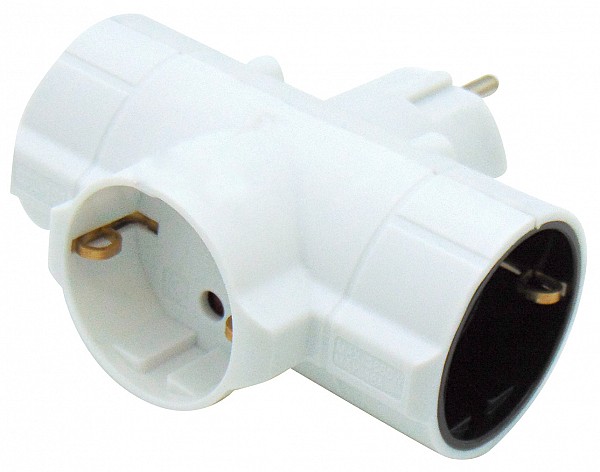 ADAPTOR ΣΟΥΚΟ ΣΕ 3 ΣΟΥΚΟ ΣΤΑΥΡΟΣ(ΤΑΦ) ΑΣΦΑΛΕΙΑΣ 16A/250V