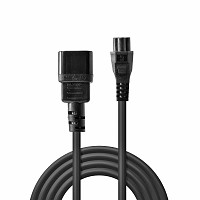 Lindy Καλώδιο Επέκτασης Τροφοδοσίας C5 to C14 1m - 30340