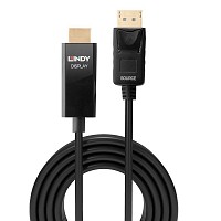 Lindy ΚΑΛΩΔΙΟ DISPLAY PORT M/HDMI M 3m 4K@60hz 18Gbps with HDR 40927