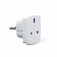 Gembird AC power adapter UK socket to EU Schuko plug 7.5A A-AC-UKEU-001