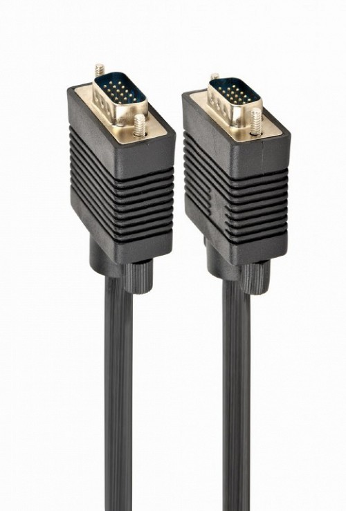 Cablexpert VGA HD15M/HD15M Dual-Shielded w/2*ferrite core 10m Cable Black CC-PPVGA-10M-B