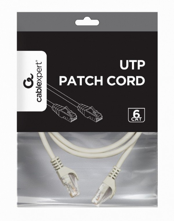 Cablexpert UTP Cat6 Patch cord gray 0.5m PP6U-0.5M