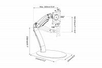 Digitus Επιτραπέζια Βάση Οθόνης 17-27 5kg (DA-90365)