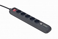 Energenie Power Strip With USB Charger 5 Sockets 1.5m USB 2A Black SPG5-U2-5