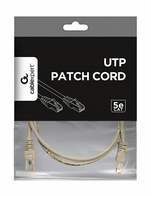 Cablexpert CAT5e UTP Patch Cord Grey 1m PP12-1M