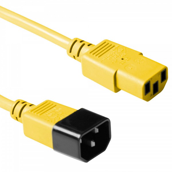 ACT Powercord C13 - C14 yellow 1.2m AK5117