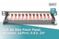 Digitus PATCHPANEL 12 PORT CAT6a 0.5U 10 STP DN-91612S-SL-EA
