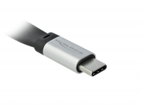 Delock USB 3.2 Gen 2 FPC Flat Ribbon Cable Type-C  to Type-C 22 cm PD 3A E-Marker 85926