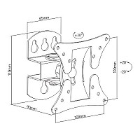 BRATECK Βάση 13-27 έως 30Kg MAXVESA:100 LCD-501