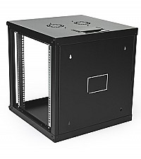 Επίτοιχη Elegant wall 20U με βάθος 600mm Μαύρη Διατρητη Flat Pack ELGW20U6060BL911D