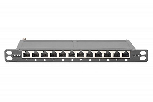 Digitus PATCHPANEL 12 PORT CAT6a 0.5U 10" STP DN-91612S-SL-EA