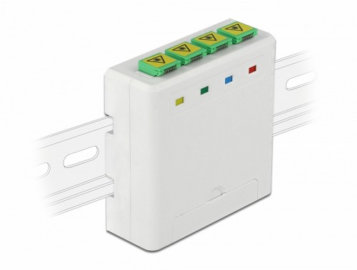 Delock SPLICE BOX for DIN Rail 4 Ports (LC duplex SC simplex) 85921