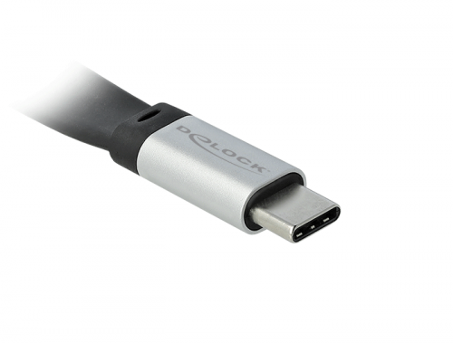 Delock USB 3.2 Gen 2 FPC Flat Ribbon Cable Type-C  to Type-C 22 cm PD 3A E-Marker 85926