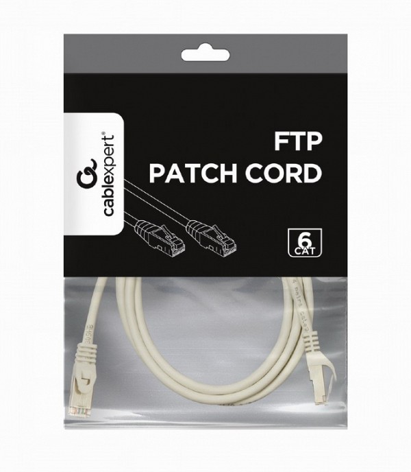 Cablexpert FTP Cat6 Patch Cord Grey 1m PP6-1M