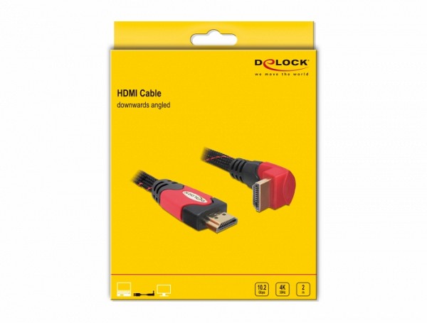DeLock HDMI Cable with Ethernet HDMI male - HDMI male 2m 4K ΓΩΝΙΑΚΟ 82686