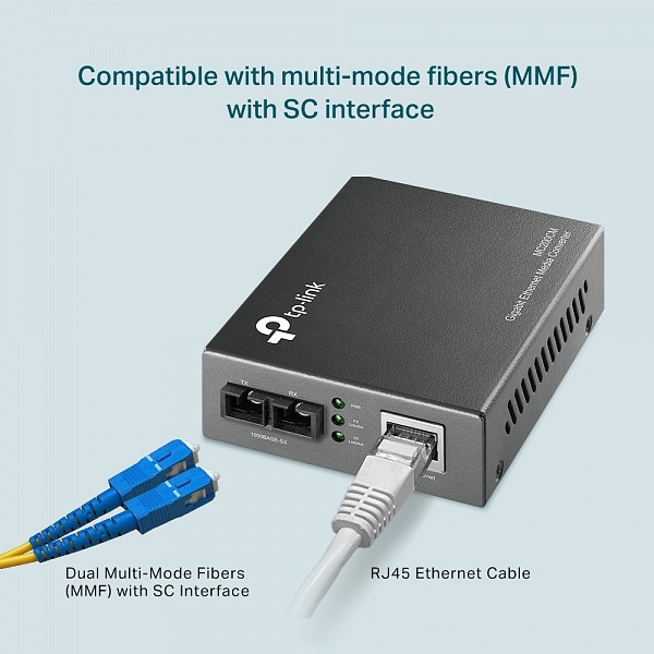 Tp-Link TRANSCEIVER RJ45-F/O SC 1G MULTIMODE 0.55km MC200CM v4.3