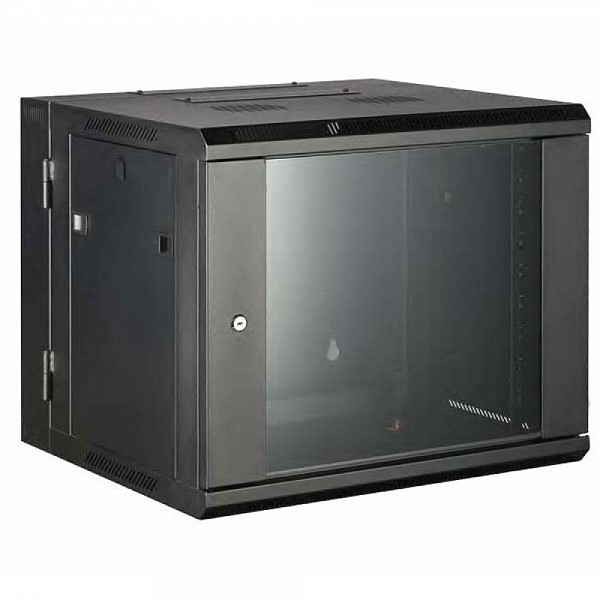 Safewell® Επιτοίχια Καμπίνα RACK 6U Μαύρη 60kg Π60/Β55/Υ37 SMB6506
