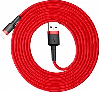 Baseus Lightning Cafule Cable 2.4A 1m Red + Red (CALKLF-B09) (BASCALKLF-B09)