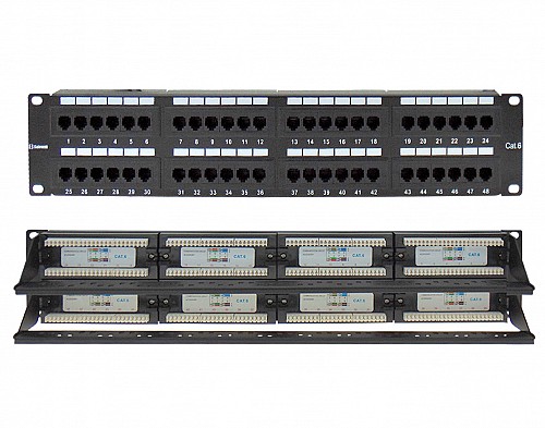 PATCH PANEL CAT6 UTP 48P 2U SFW