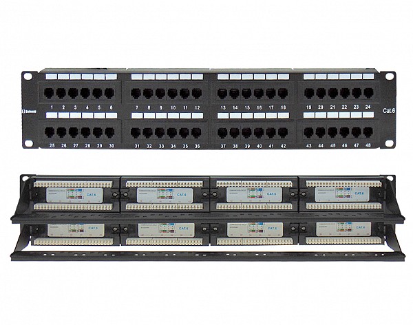 PATCH PANEL CAT6 UTP 48P 2U SFW