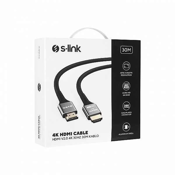 S-Link καλώδιο HDMI 30m GOLD v2.0 (4096x2160@30Hz) SLX-HD4K30