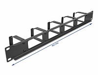 Delock 19 Οργανωτής Μεταλλικός 40x77 με άγκιστρα 1U black 66659