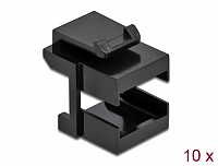 Delock Keystone cover black for fibre couplers (10 pieces) 86806