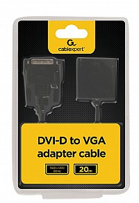 Cablexpert DVI-D to VGA adapter cable black blister AB-DVID-VGAF-01
