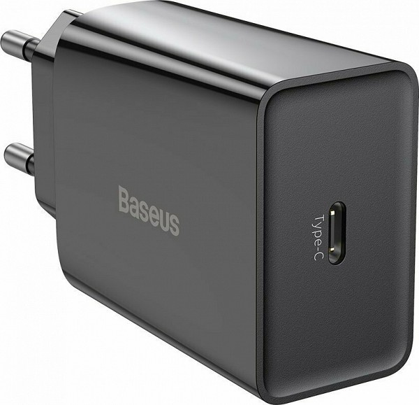 Baseus Φορτιστής Χωρίς Καλώδιο με Θύρα USB-C 20W Power Delivery Μαύρος (CCFS-SN01) (BASCCFSSN01)