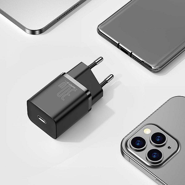 Baseus Travel Charger Super Si 1C Quick Charger PD 30W EU Black (CCSUP-J01) (BASCCSUP-J01)